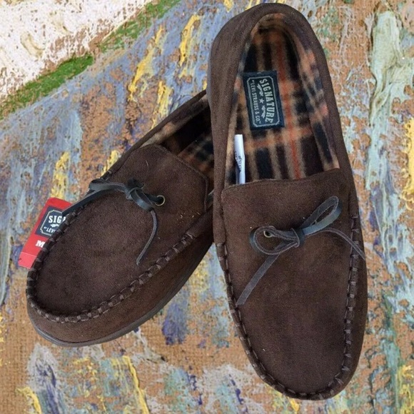 Levi Strauss Slippers Brown Moccasins 